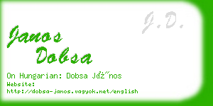 janos dobsa business card